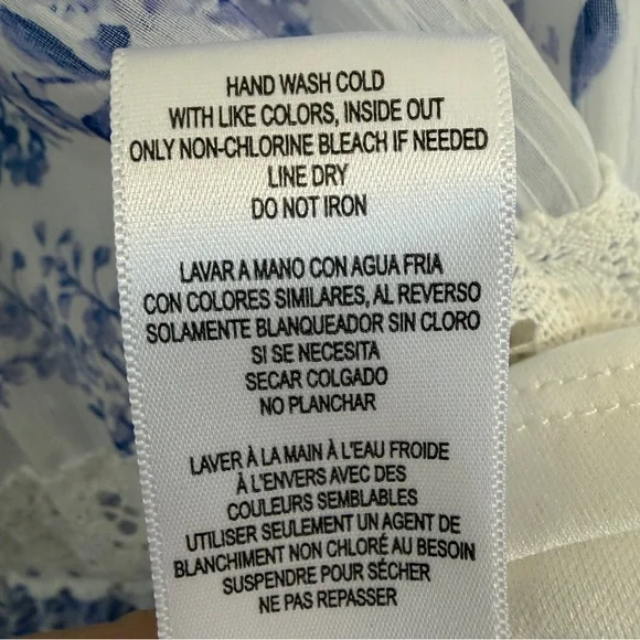 Taylor Women’s Blue & White Floral Tiered V‑Neck Fit & Flare Maxi Dress – Size 8 - Picture 7 of 14